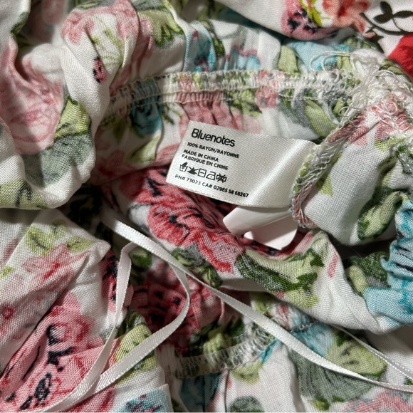 Bluenotes Floral Ruffle Overlay Mini Dress A-Line White S - Picture 6 of 6